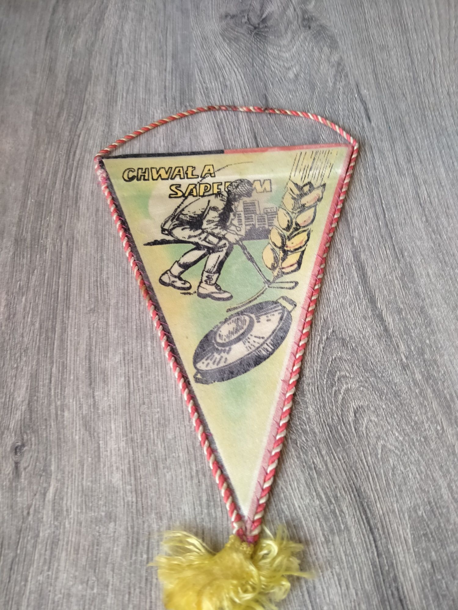 Proporczyk Jednostka wojskowa 1636 Chełmno pamiątki PRL