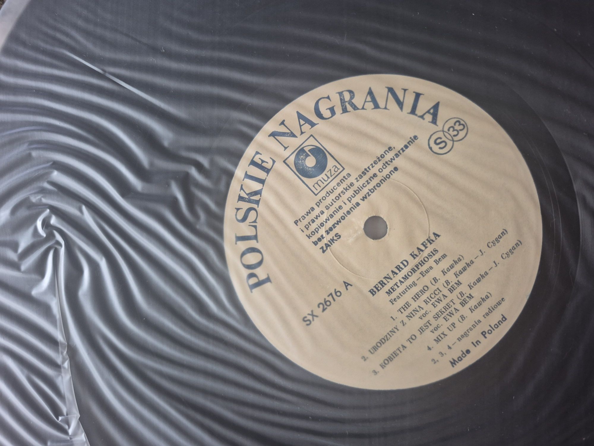 Płyta winylowa/Bernard Kafka+Ewa Bem-Metamorphosis/1989r./N.M .