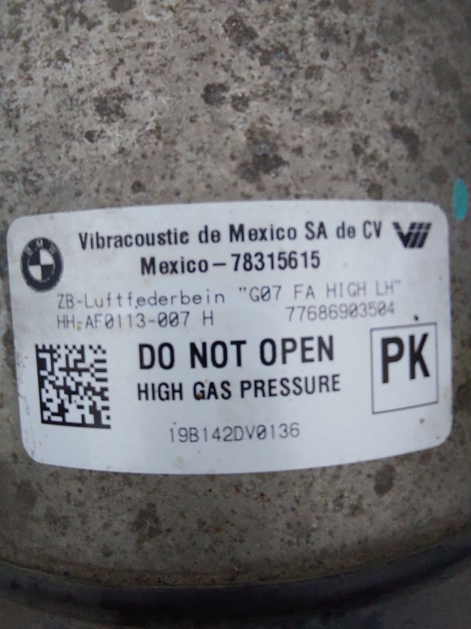 BMW G05 G06 G07 19r Amortyzator Pneumatyczny Lewa Str Przód