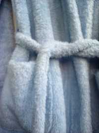 Махровый халат голубой