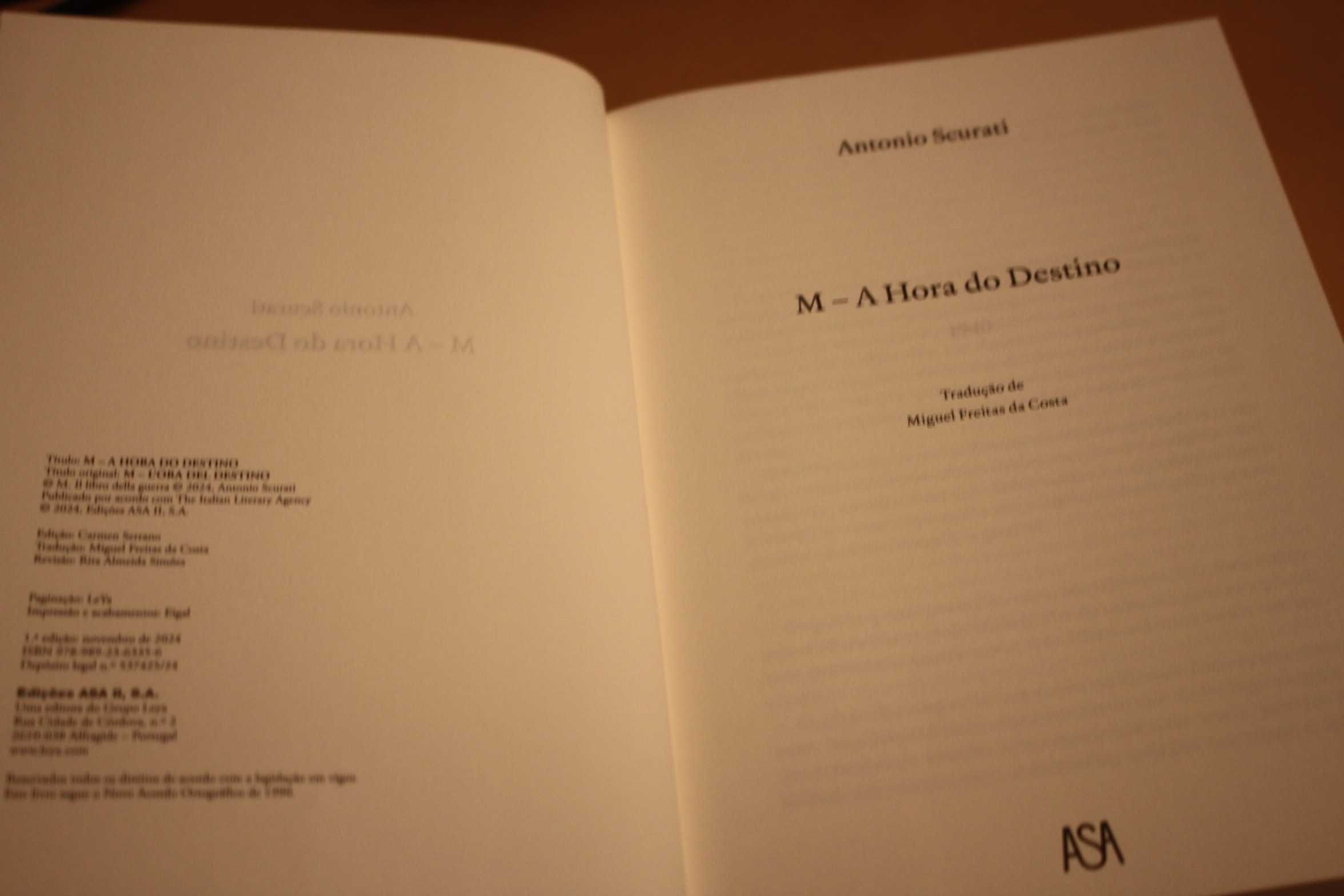 M – Mussolini - A Hora do Destino// Antonio Scurati