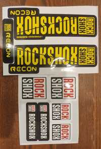 RockShox Recon naklejki CAŁY zestaw na Amortyzator rowerowy Rock Shox