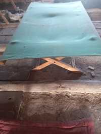 Большой раскладной стол с дерева с тканевым верхом