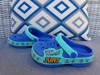 Klapki buty typu crocs dla dzieci niebieskie Tom and Jerry 24/25