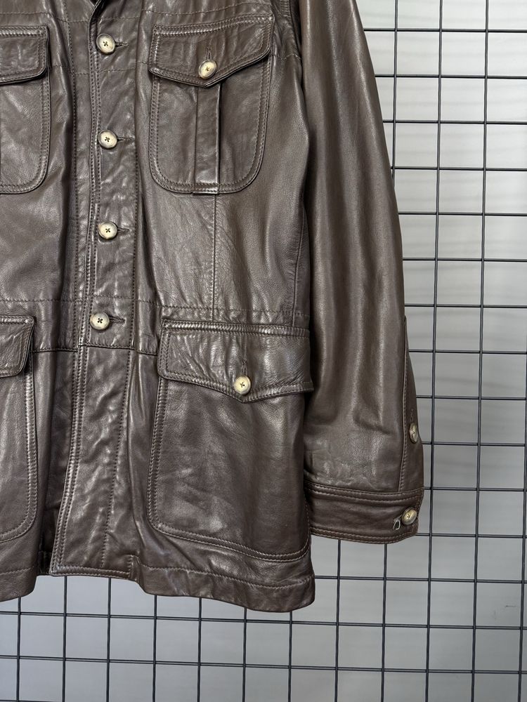 Чоловіча шкіряна куртка massimo dutti