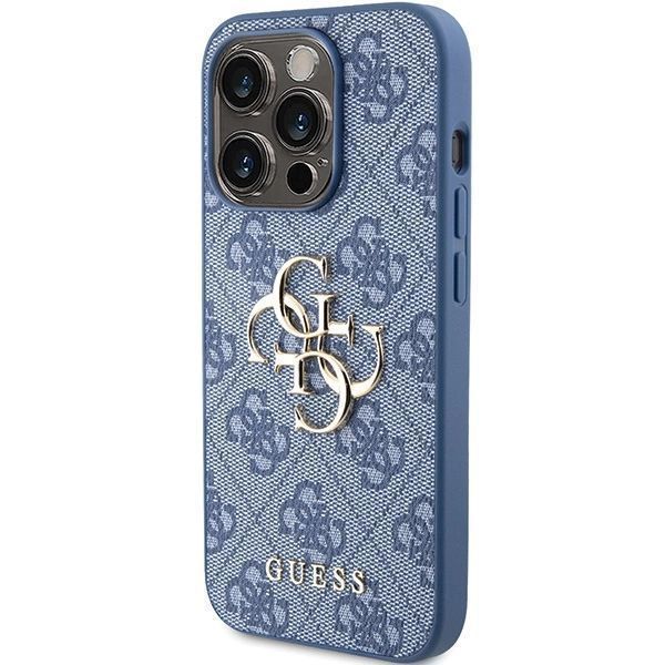 Etui Guess 4G Big Metal Logo Na Iphone 15 Pro - Niebieskie