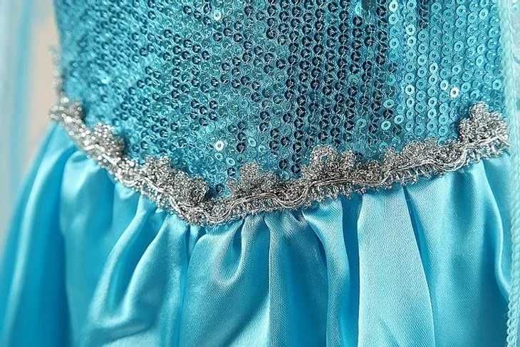 Strój ELSA SUKIENKA Suknia Elza Przebranie 98 Rozmiar S BAL