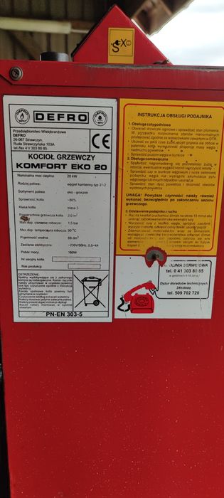 Części do pieca Defro Eco 20