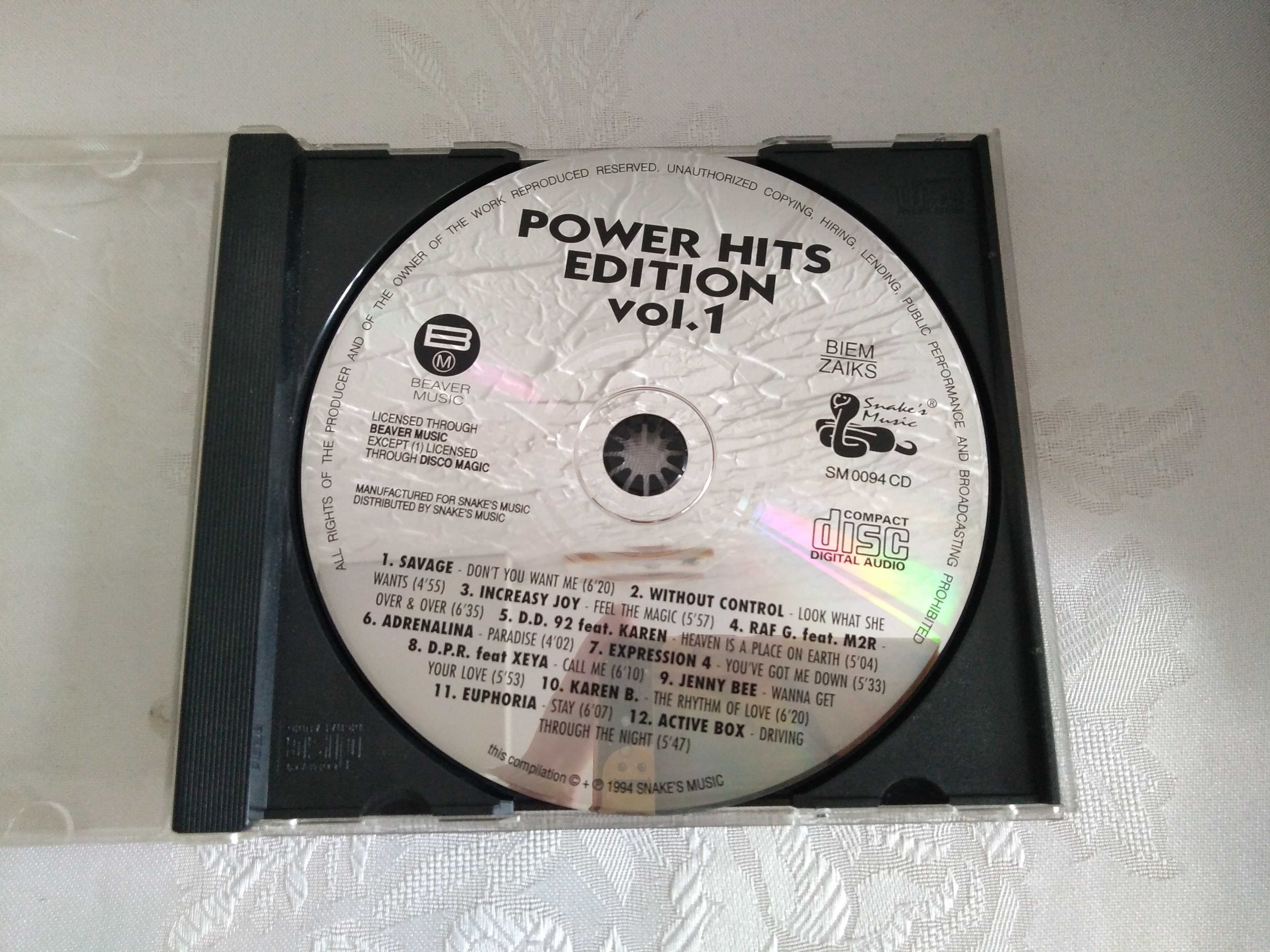 Power Hits Edition vol.1 Snake's Music płyta CD z 1994 r