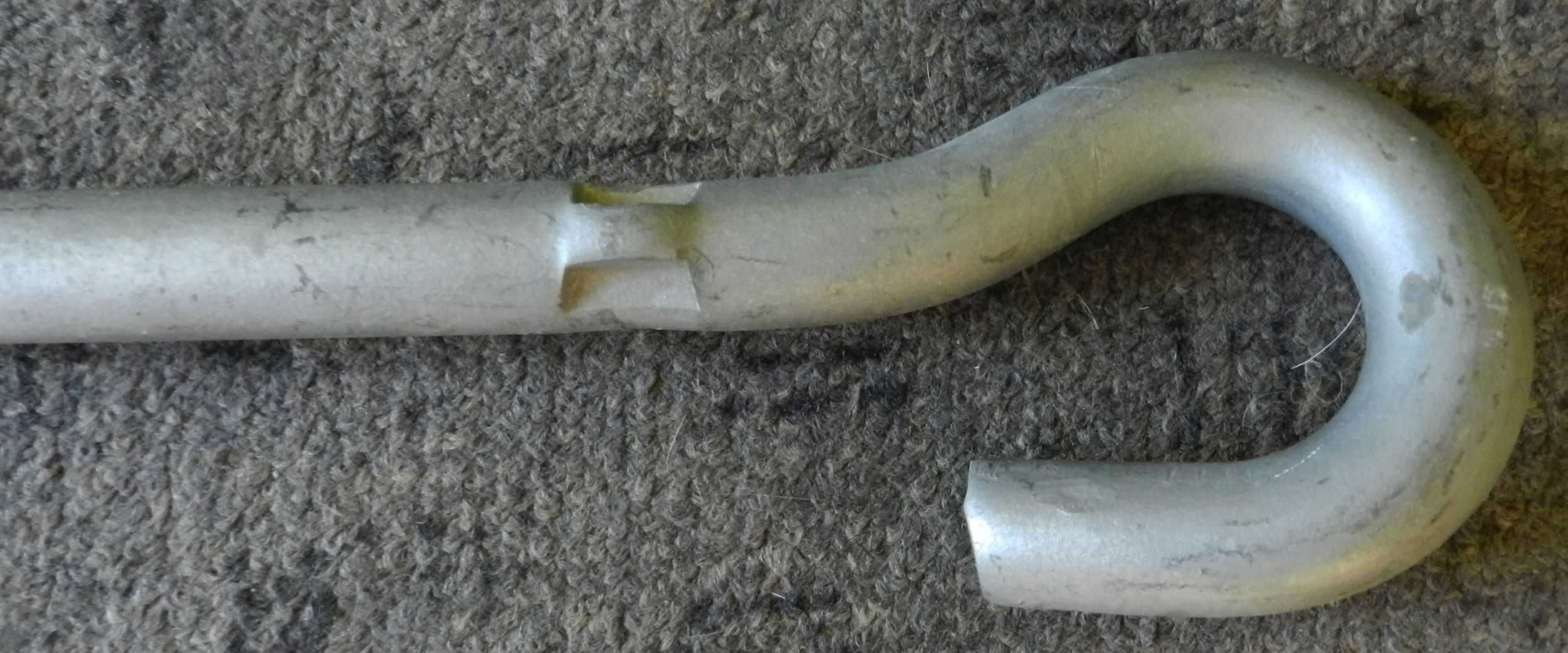 Śruba hakowa do linii napowietrznej 420 mm, stal ocynkowana 20mm
