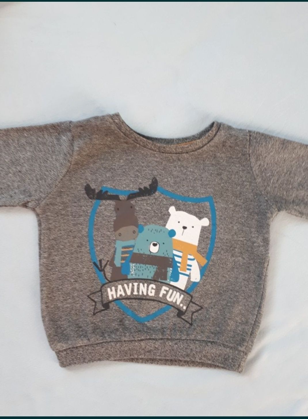 Bluza 74 szara z misiem