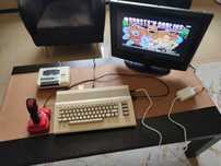 Commodore C64 kompletny zestaw gry kartridż tapecart joystick QuickJoy