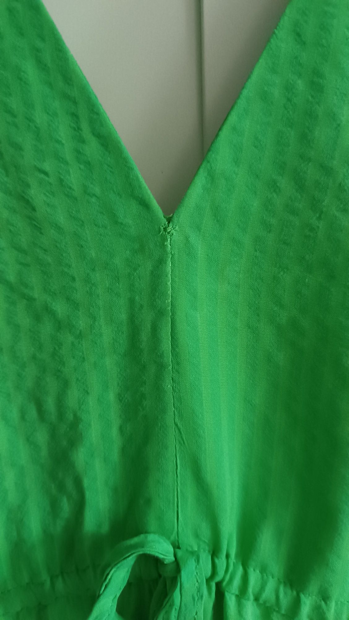 MANGO Sukienka maxi zielona XS 34 wiskoza letnia MNG