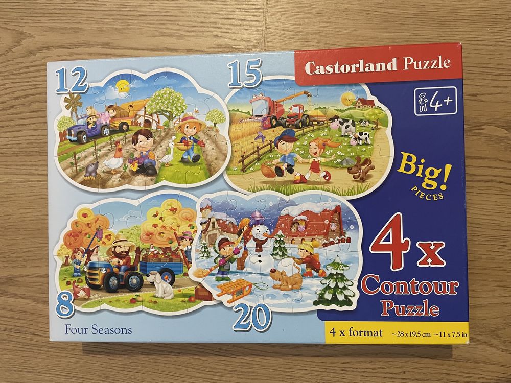 Puzzle zestaw 7szt. 3+ 4+