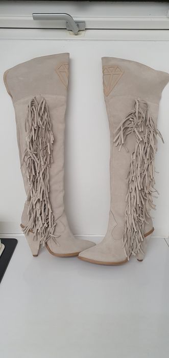 Kozaki ze skóry Just Unique nowe 39