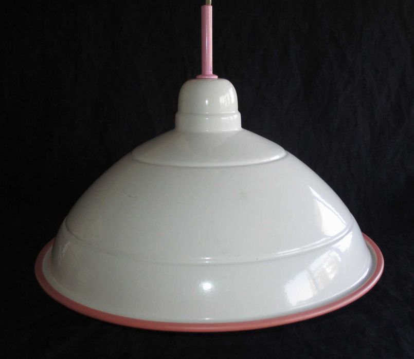 Candeeiro Esmaltado Vintage candeeiro de tecto