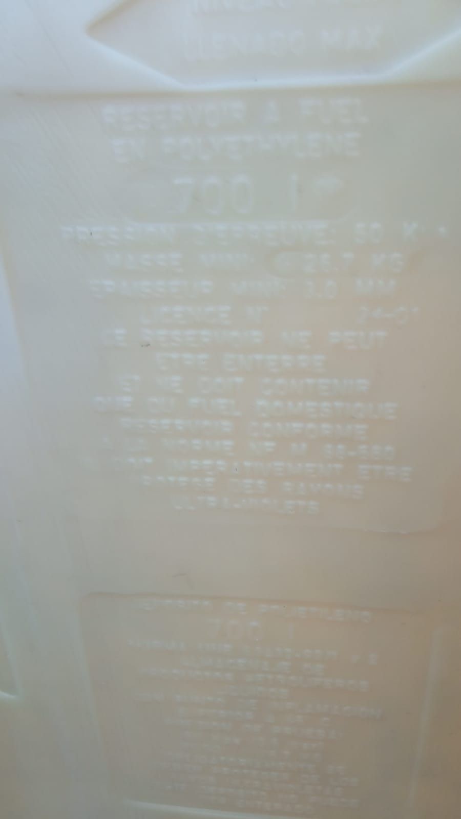 Depósito de 700 litros