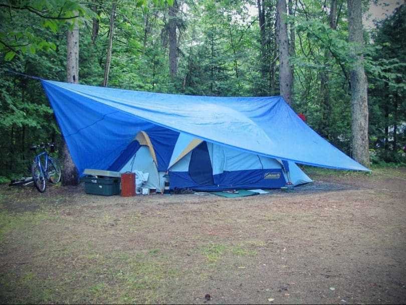 Plandeka ogrodowa uniwersalna gruba mata pod basen okrycie 5x5m