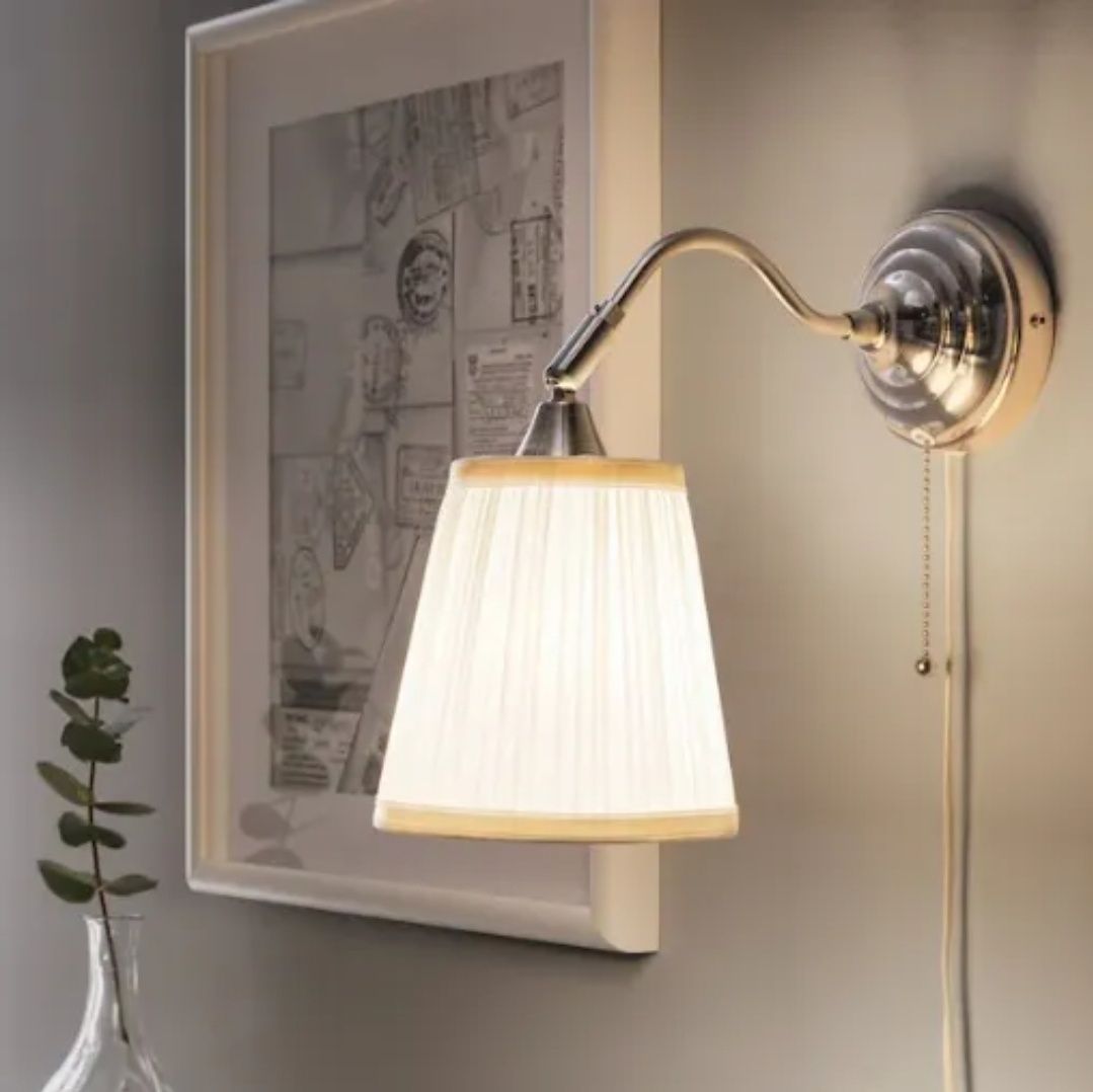 Lampa ścienna kinkiet Arstid biała IKEA