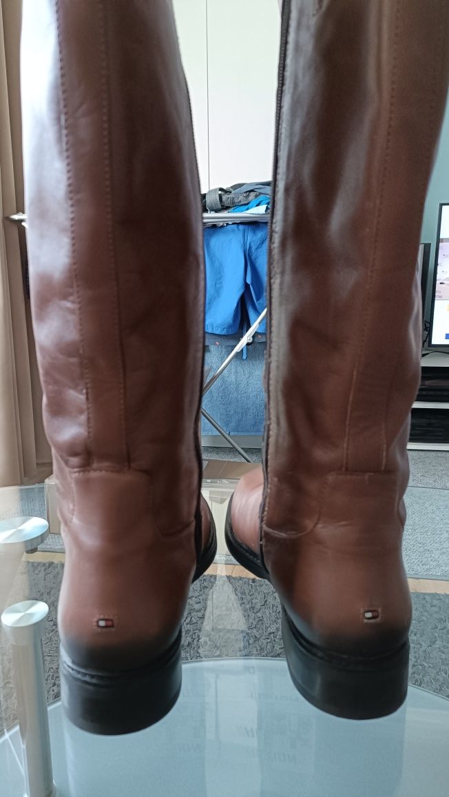 Tommy Hilfiger kozaki damskie roz 41 skóra naturalna