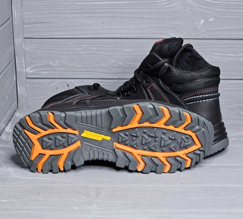 40-48рр!!! Кожаные мужские прошитые широкие зимние ботинки TM Ancord!!