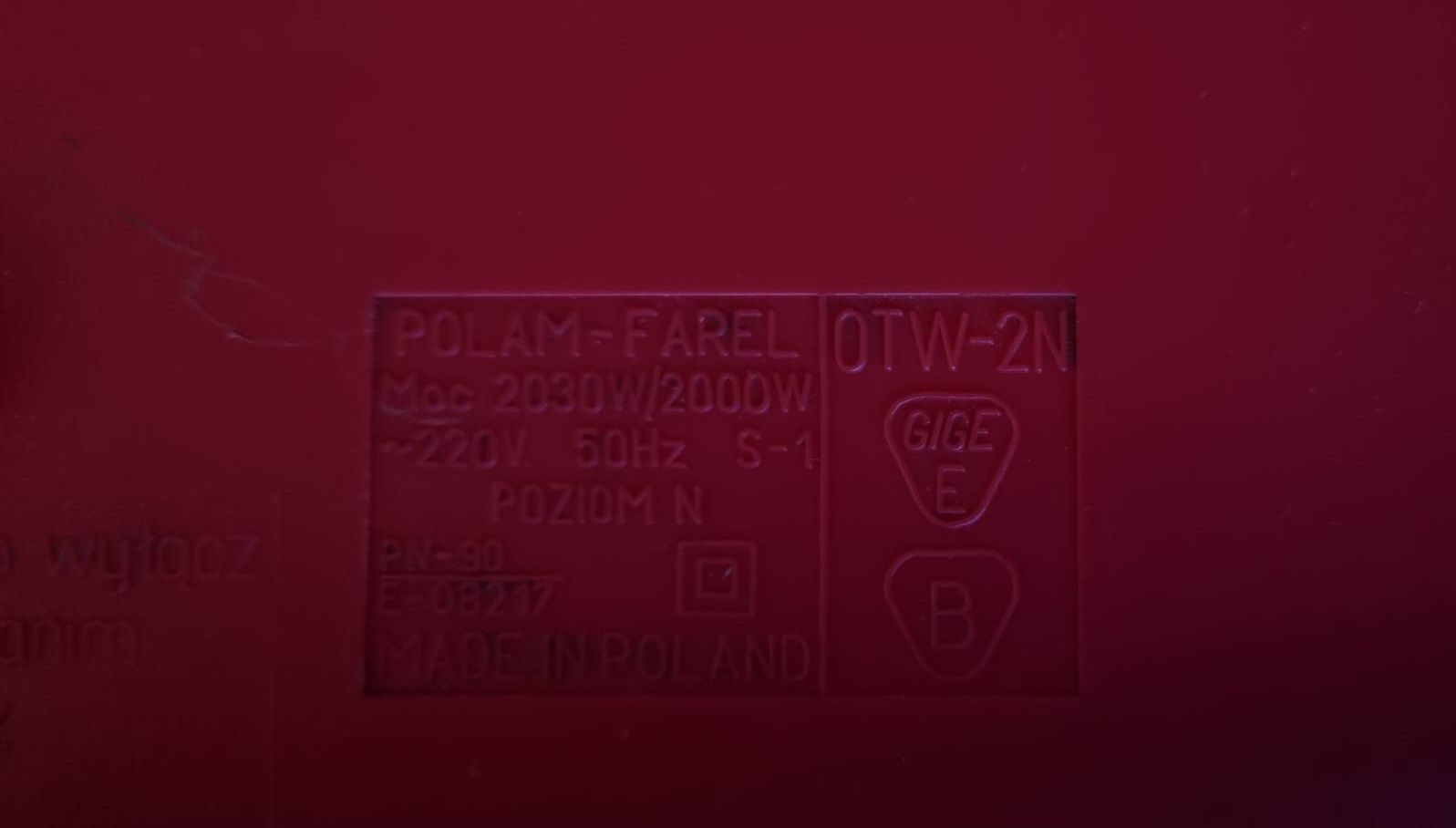 Farelka grzejnik Farell nagrzewnica Polamp PRL vintage retro piecyk