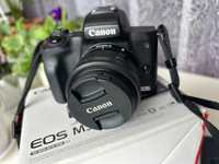 Рабочий Canon m50 + адаптер + 2 зарядных