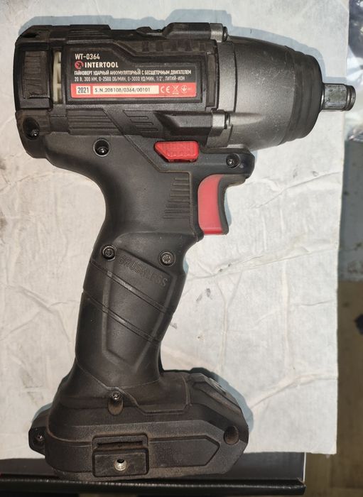 Гайкокрут Intertool wt-0364 ударний акумуляторний з безщітковим двигун
