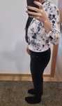 Blazer branco às flores, com muito pouco uso