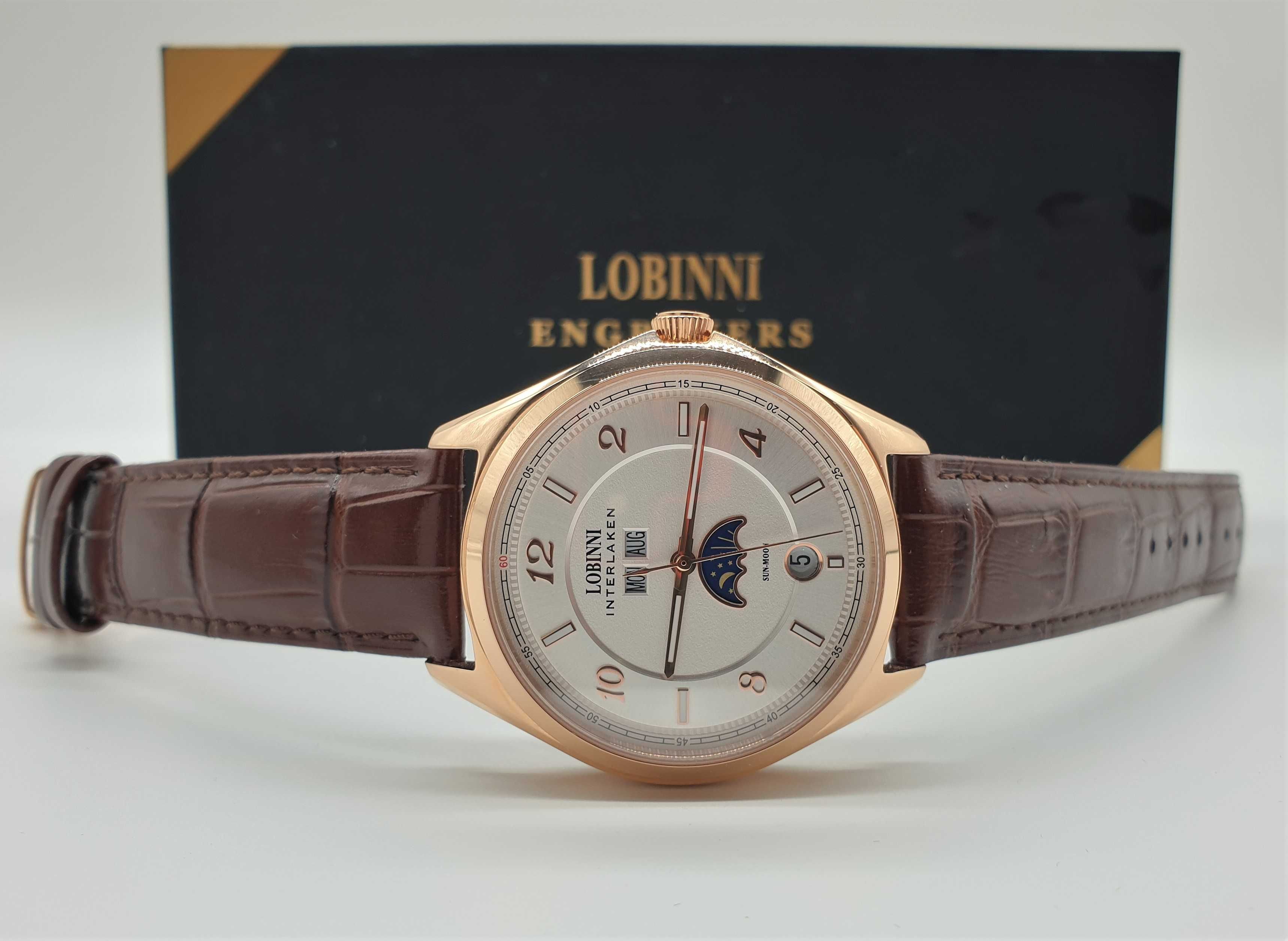 Чоловічий годинник часы Lobinni Interlaken Automatic Sapphire 40mm