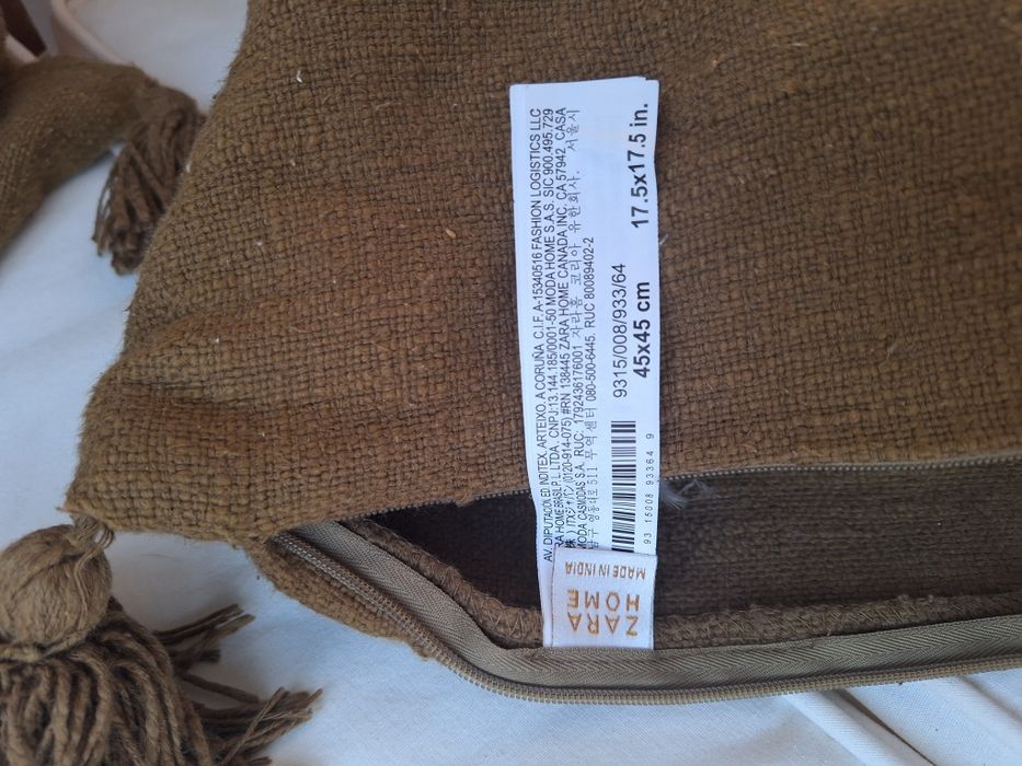 Duas almofadas verde seco Zara home