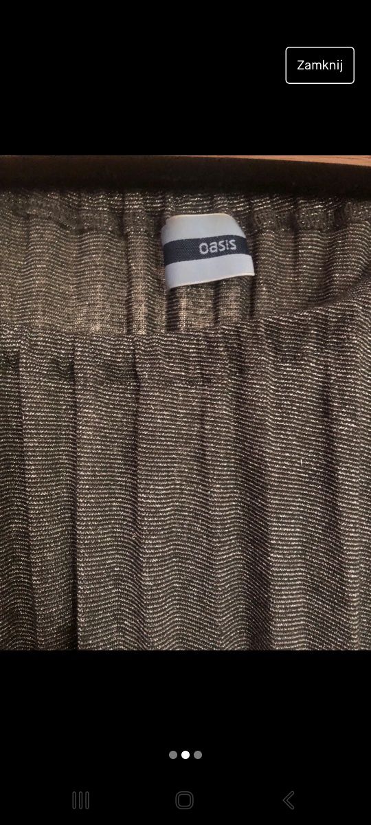Sukienka ze srebrną nitką wizytowa przyjęcie Święta L/XL Oasis