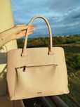 Pudrowa torebka shopper