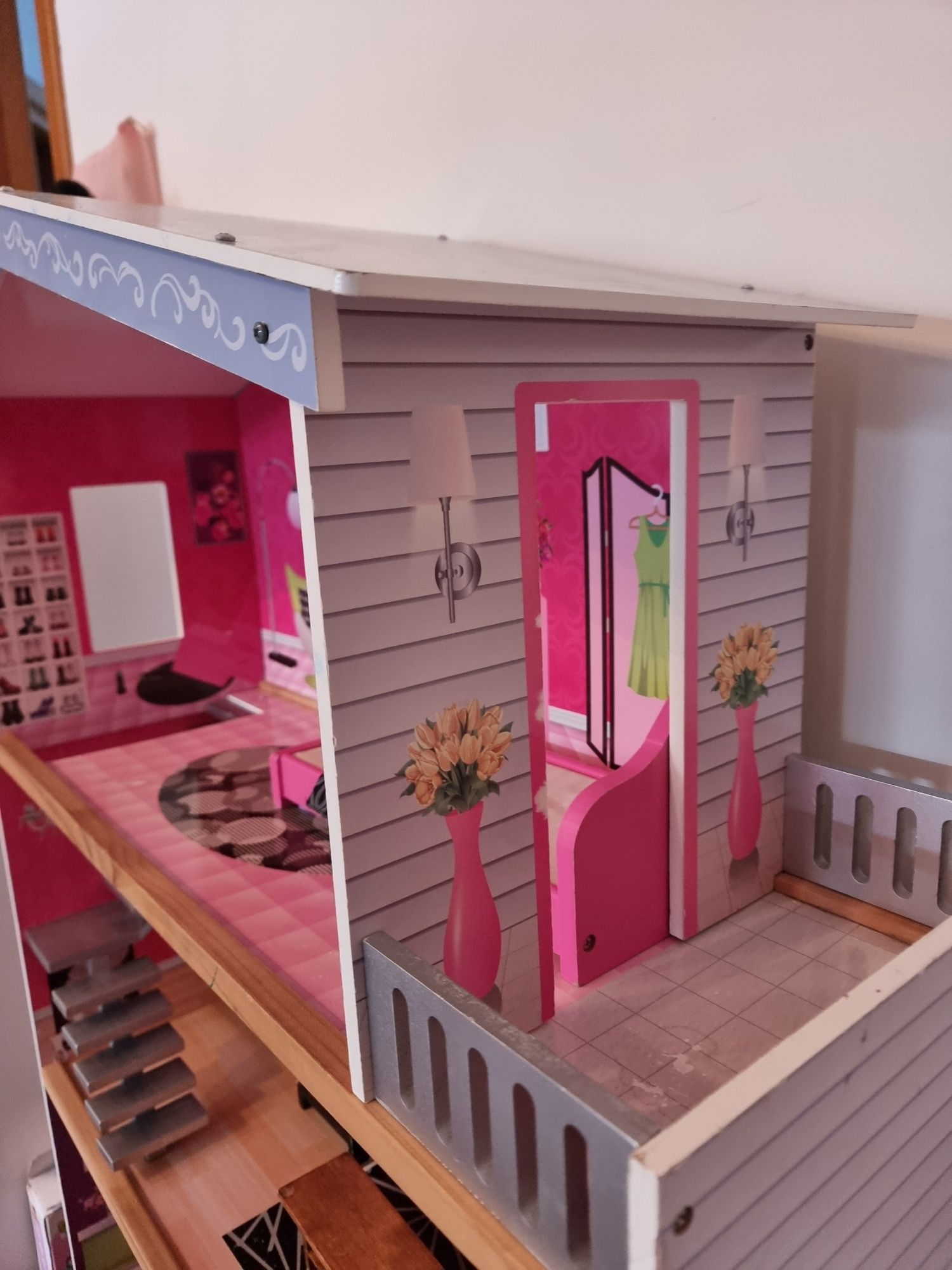 Domek Barbie EcoToys Malibu Residence z windą – 115 cm