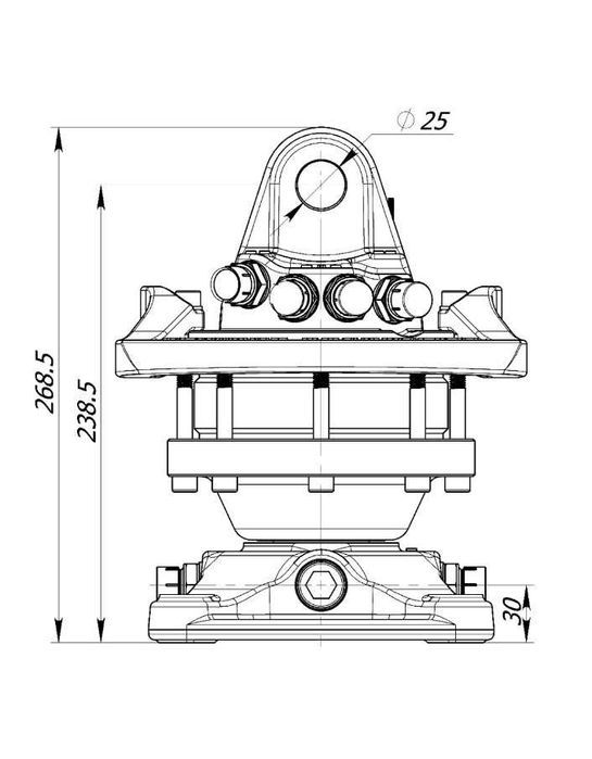 Rotator Hydrauliczny Formiko FHR 3SF - Obrotnica - Chwytak - Czerpak