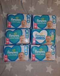 6x Pieluszki Pampers active baby 4 9-14kg 6x46