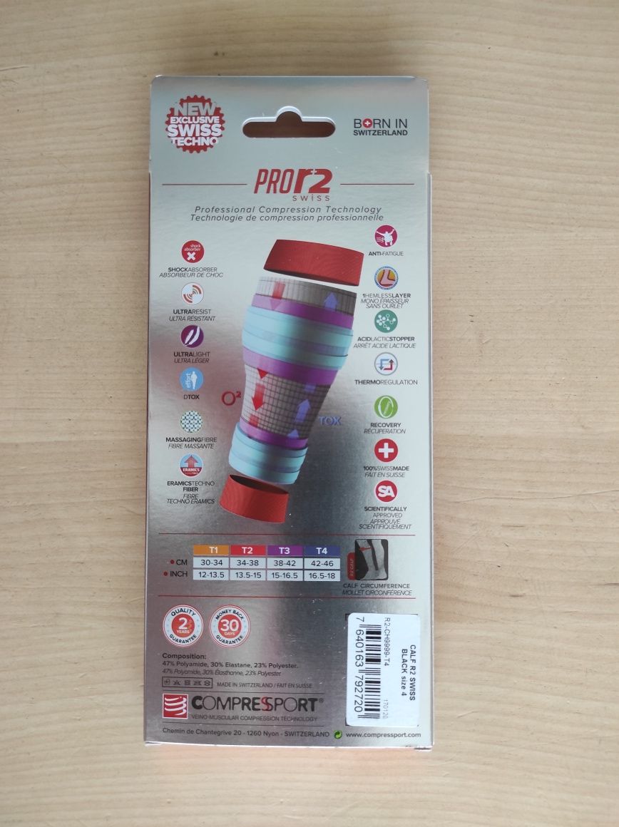Opaski kompresyjne na łydki - Compressport R2 - T4