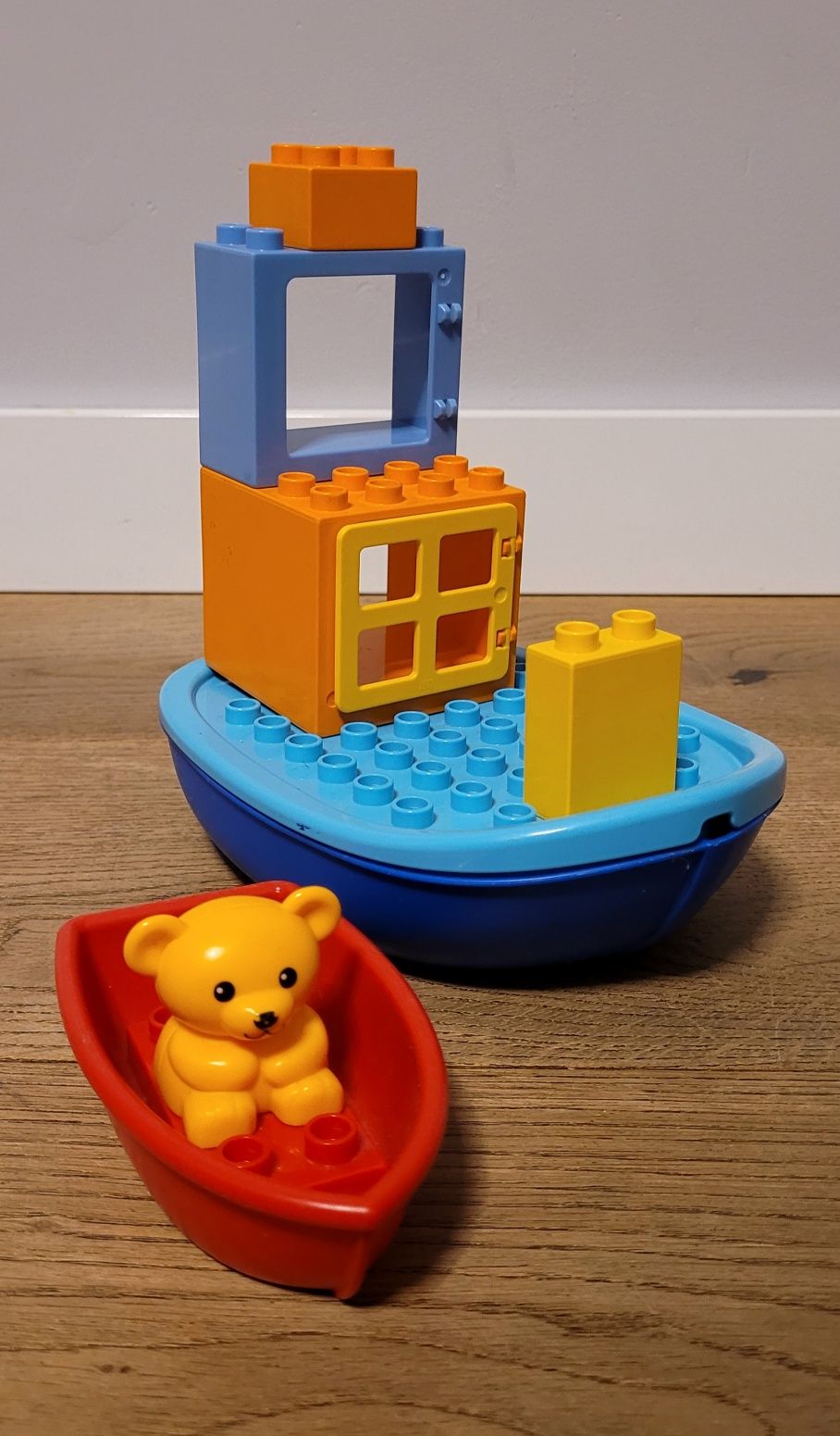 Lego duplo łódź łódka z misiem miś klocki lego na morzu