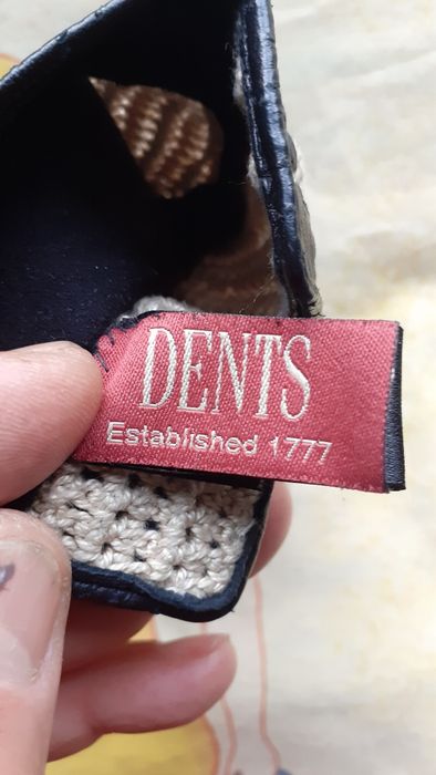 Перчатки для вождения Dents(Великобритания), черная кожа S.