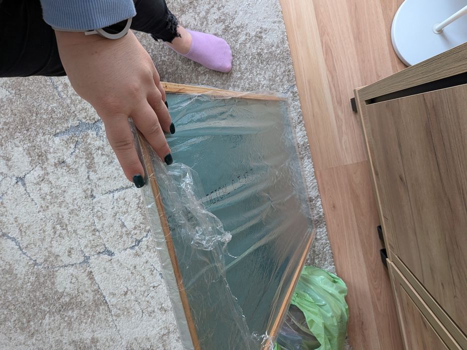 Lustro w aluminiowej ramie oddam za płyn do płukania