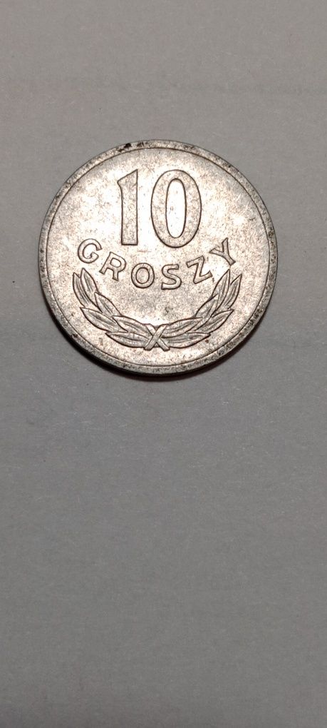 Moneta 10 groszy 1974 bez znaku mennicy