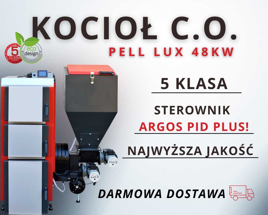 Kotły Kocioł Piec TECHNIX PELL LUX 48 kW na pellet - PRODUCENT