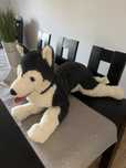 IKEA LIVLIG Piesek HUSKY pluszowy 57 cm