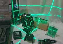 Poziomica Laserowa płaszczyznowa 4D laser krzyżowy 360 zielony 1 kpl.