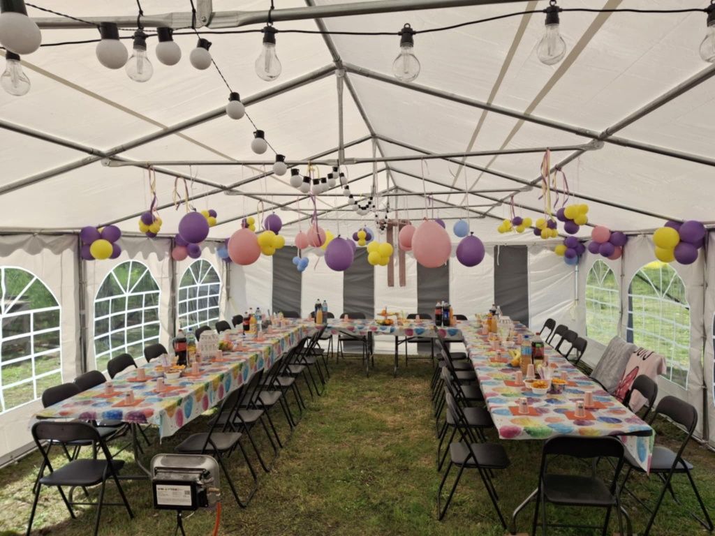 DWA WIELKIE NAMIOTY imprezowy - 9m/6m, ogrodowy 10m/6m