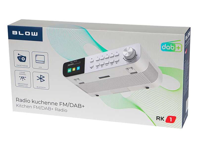 Radio kuchenne FM/DAB+ BLOW RK1 białe