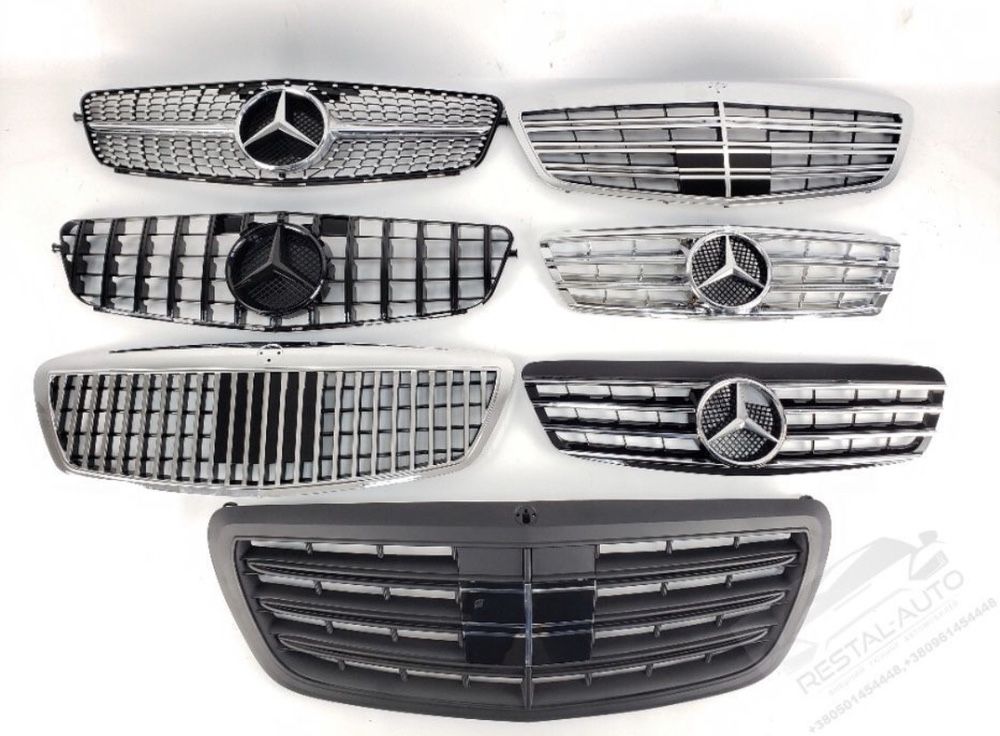 Решетка радиатора Mercedes 2000-2020 мерседес