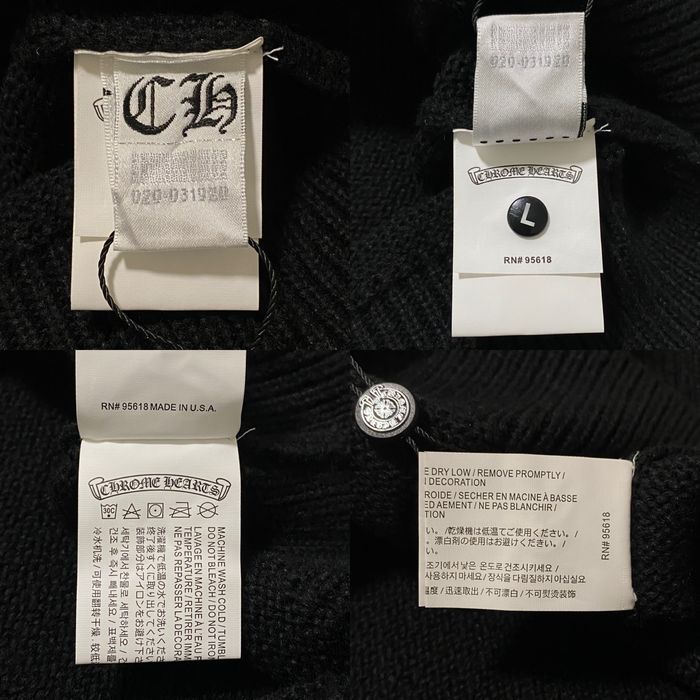 Худі светр чоловічий CHROME HEARTS оригінал чорний made in USA