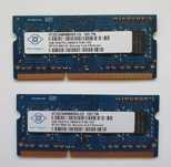 Pamięć RAM 2x2GB = 4GB SO-DIMM SODIMM DDR3 Nanya
