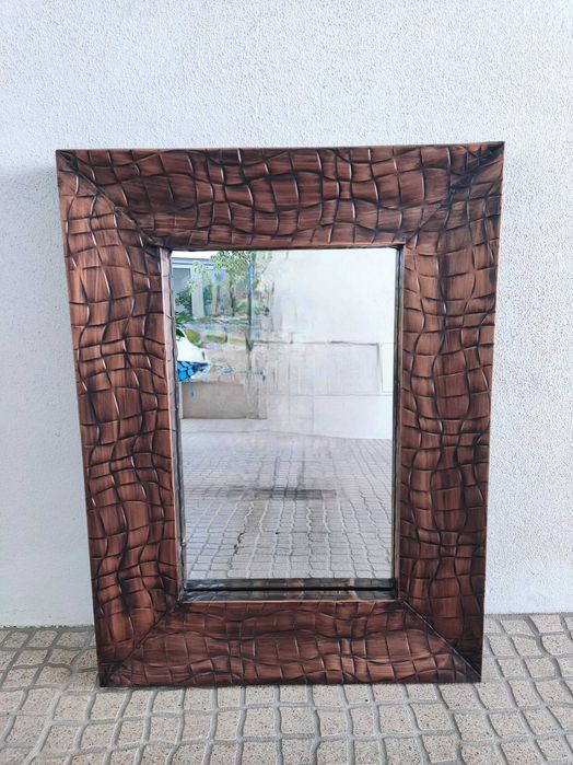 Espelho e consola castanho